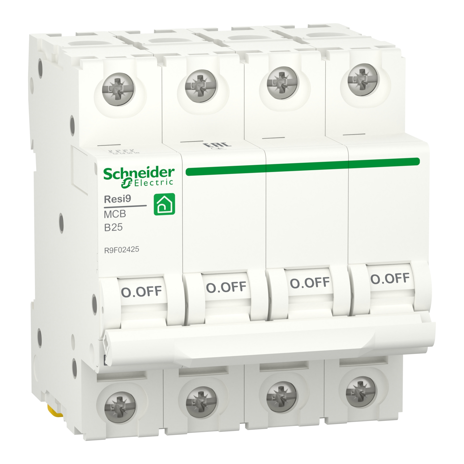 Schneider Electric Автоматичний вимикач Resi9, 25А, 4p, крива B, 6 кА