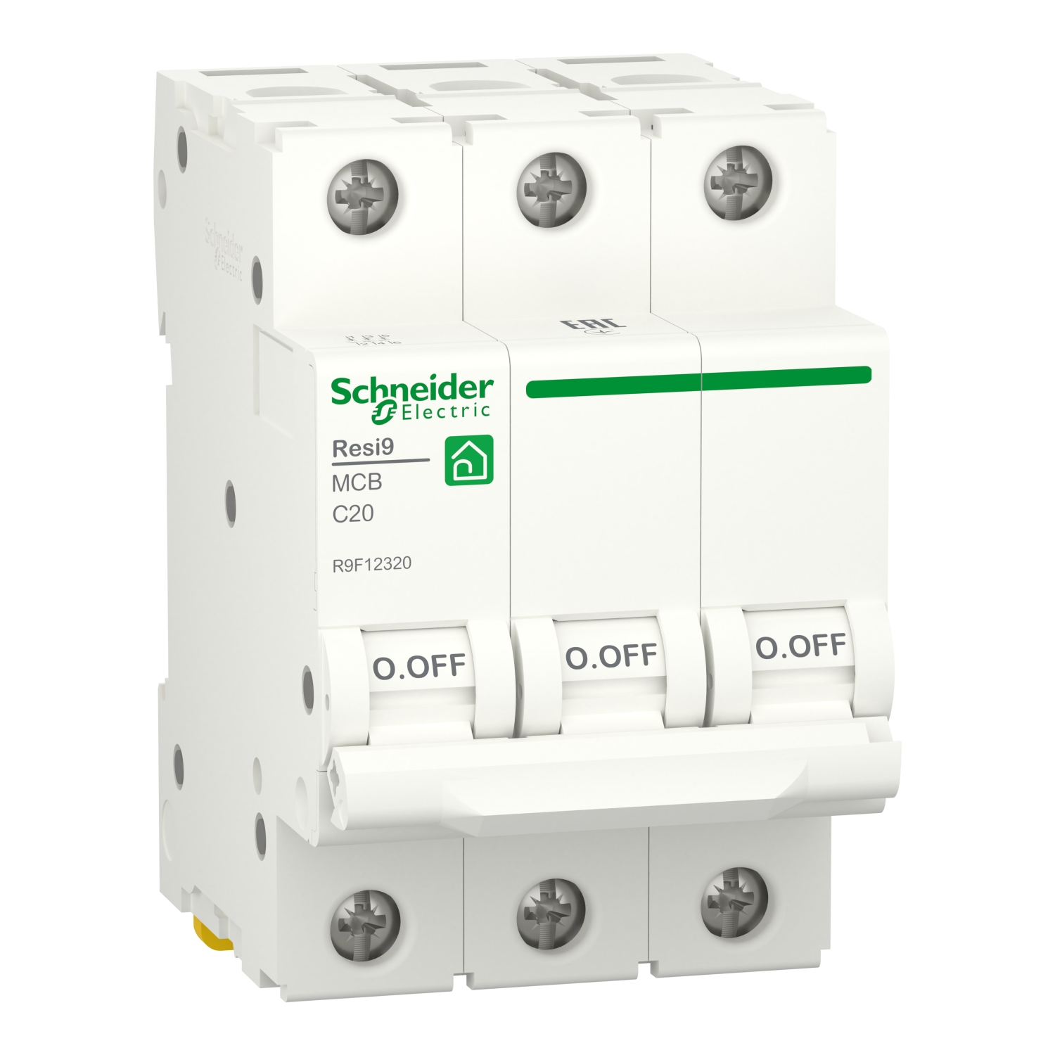 Schneider Electric Автоматичний вимикач Resi9, 20А, 3p, крива С, 6 кА