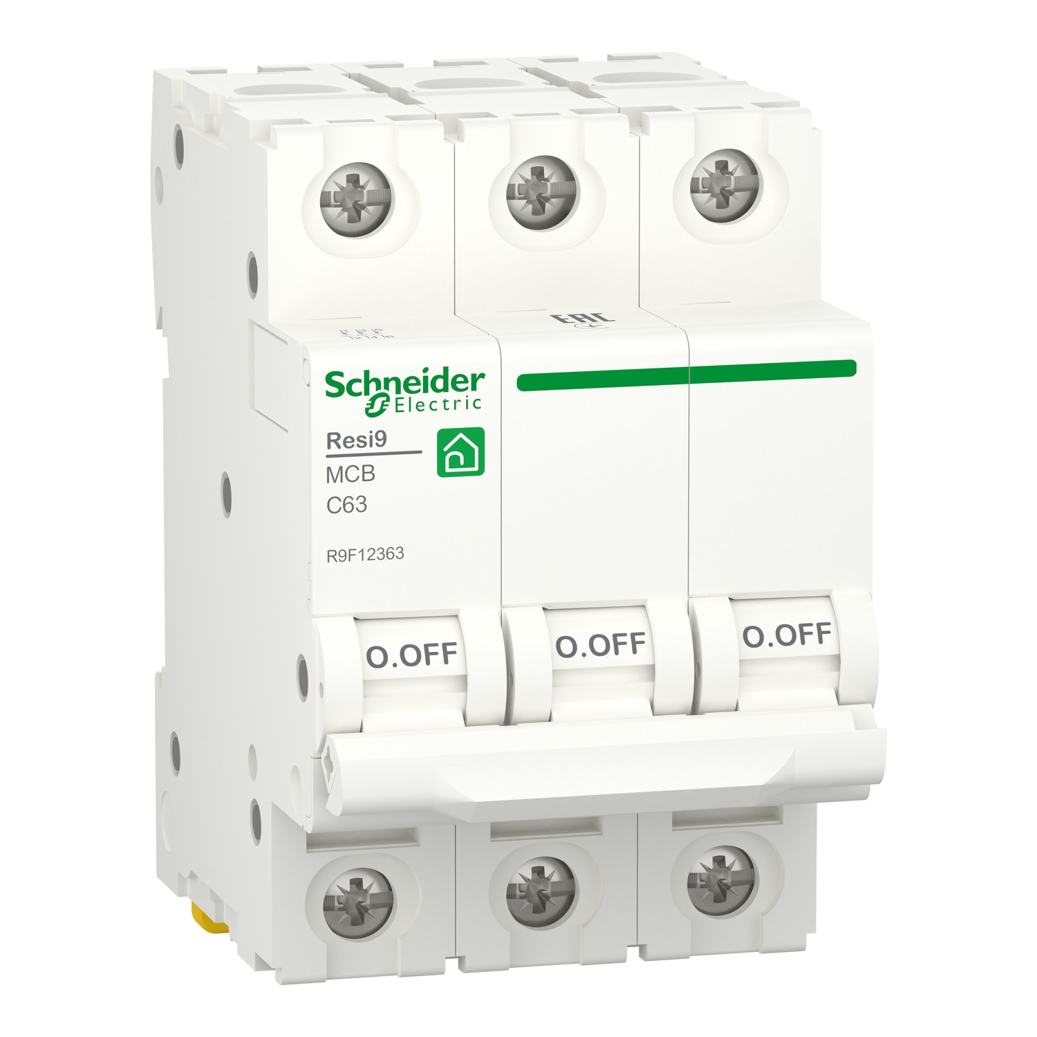 Schneider Electric Автоматичний вимикач Resi9, 63А, 3p, крива С, 6 кА